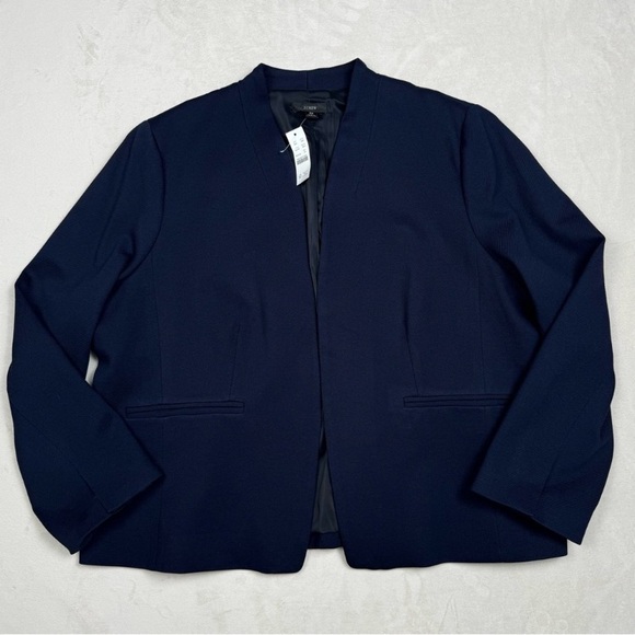 J. Crew Going Out Blazer Stretch Twill Navy Blue - Picture 2 of 10